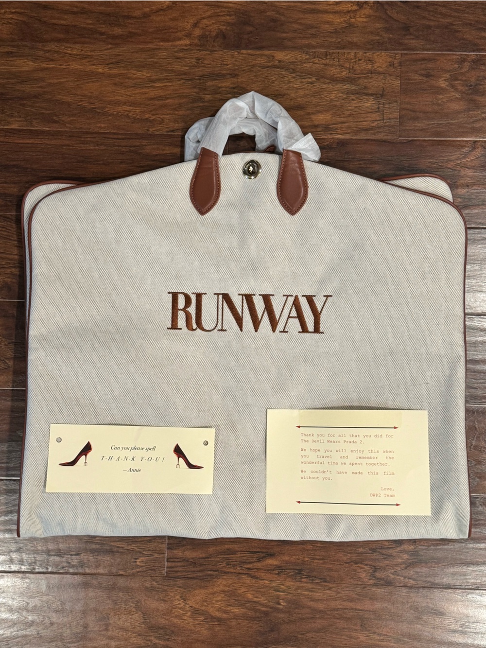 LIMITED Collectors Piece - Devil Wears Prada 2 exclusive Runway Garment Bag
